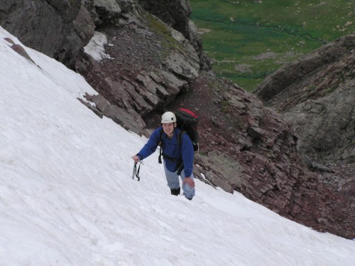 Climbing the Northwest Couloir